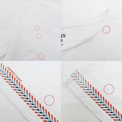 Hermes T-Shirt Cartouche Chevron 36 Cotton White — view 8