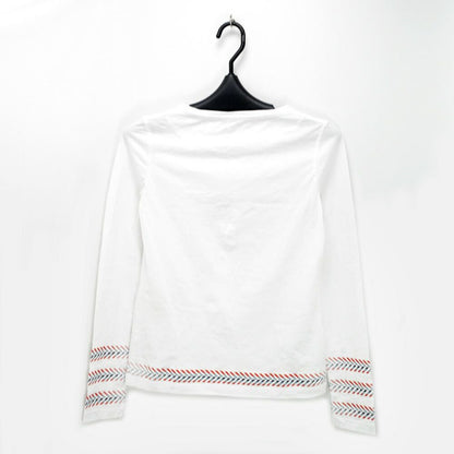 Hermes T-Shirt Cartouche Chevron 36 Cotton White — view 2