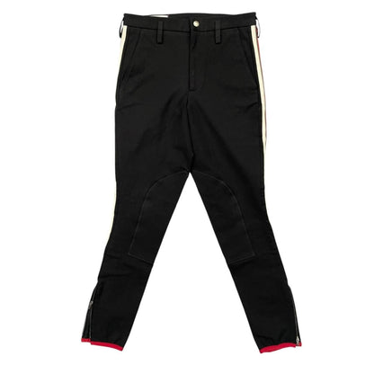 Gucci Pants Zip Side Line 44 Logo Black White Red Green