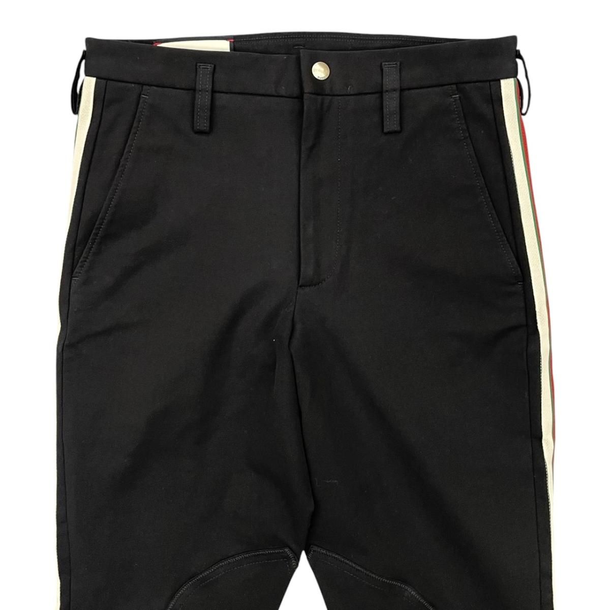 Gucci Pants Zip Side Line 44 Logo Black White Red Green — view 3