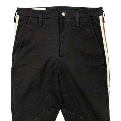 Gucci Pants Zip Side Line 44 Logo Black White Red Green — view 3