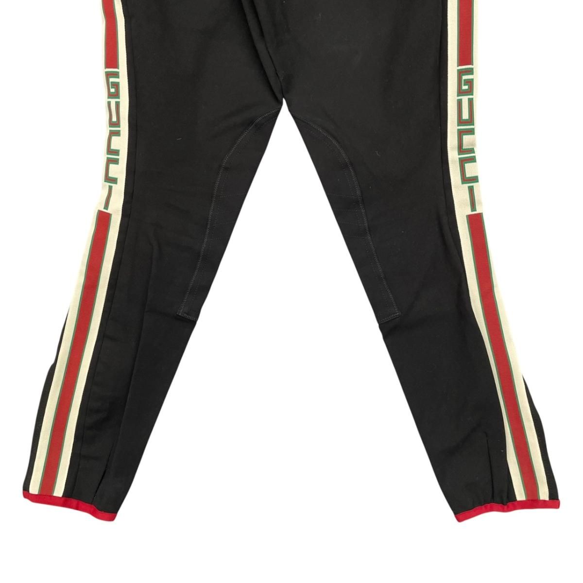 Gucci Pants Zip Side Line 44 Logo Black White Red Green — view 6