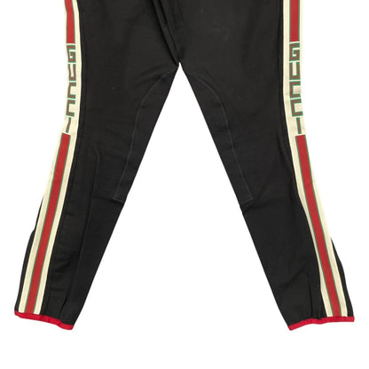 Gucci Pants Zip Side Line 44 Logo Black White Red Green — view 6