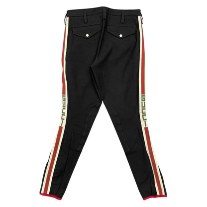 Gucci Pants Zip Side Line 44 Logo Black White Red Green — view 2