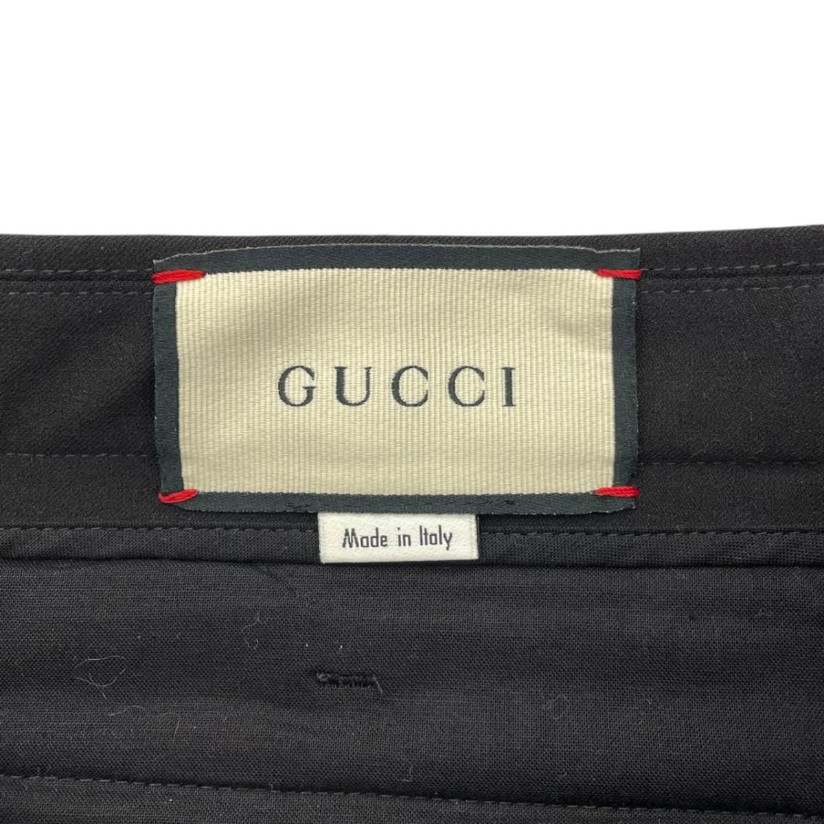 Gucci Pants Zip Side Line 44 Logo Black White Red Green — view 9
