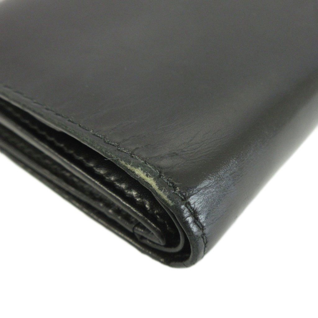 Prada Compact Wallet Bifold Clasp Leather Logo — view 9