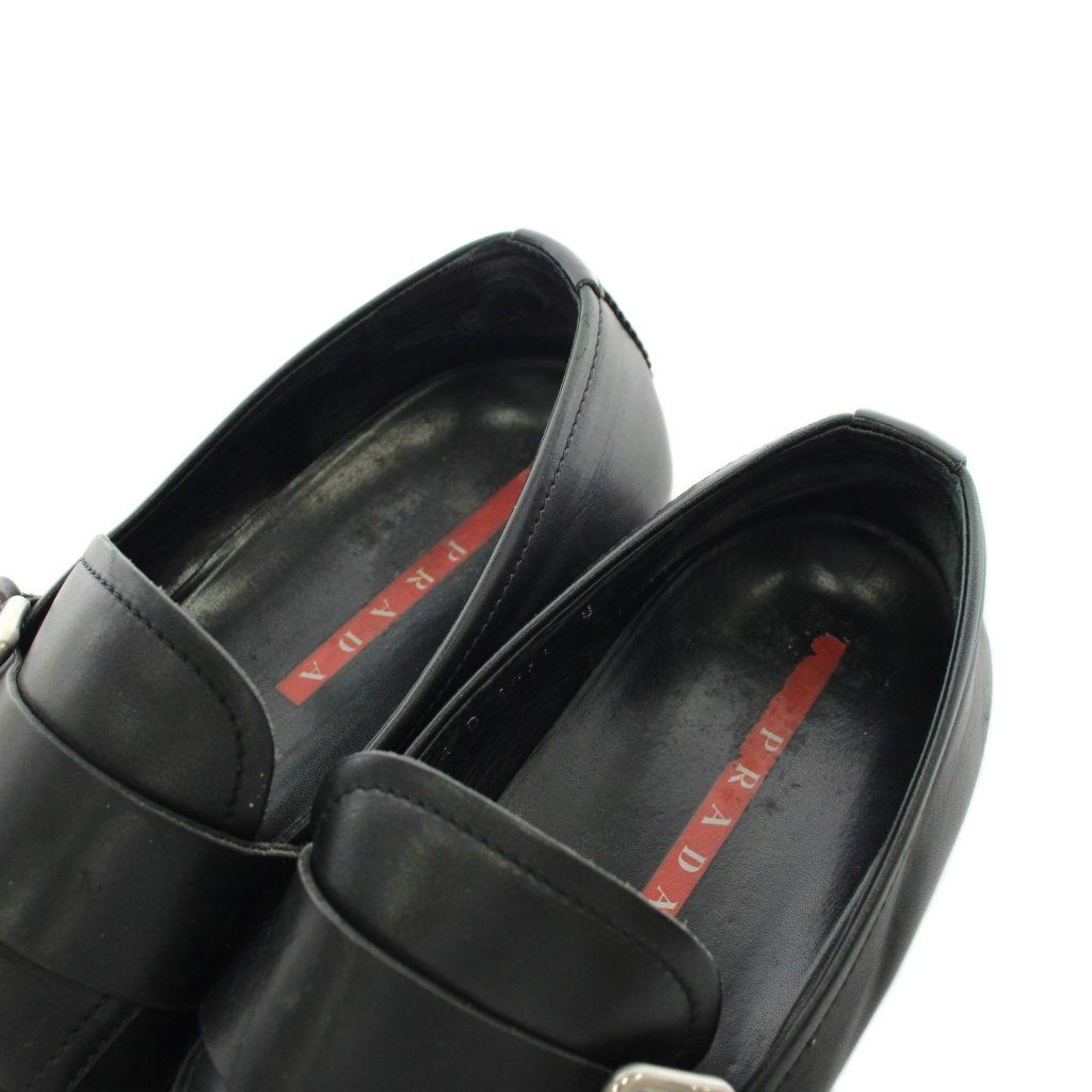 Prada Sport Business Shoes Monk Strap Leather 8 Black — view 7