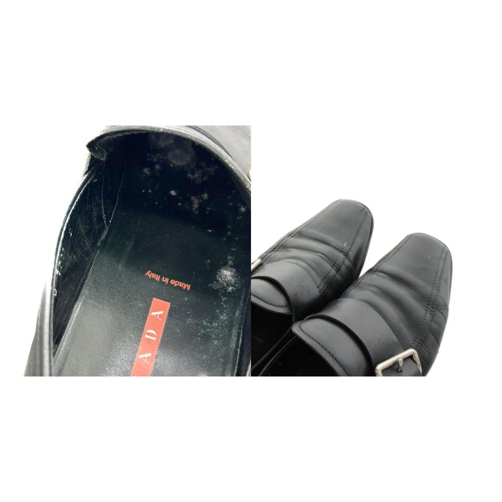 Prada Sport Business Shoes Monk Strap Leather 8 Black — view 9