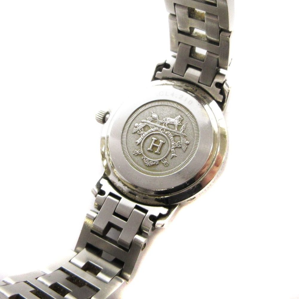 Hermes Clipper Watch Quartz Analog 3 Hand Beige Silver Color Cl4 — view 2