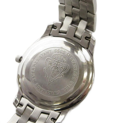 Gucci Watch Analog 3 Hand Quartz Round Face Silver Color Black — view 2