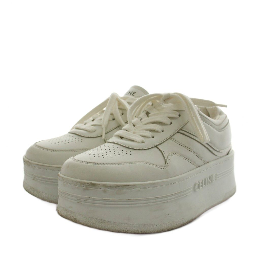 Celine Sneakers Shoes Thick Sole Logo 36 White