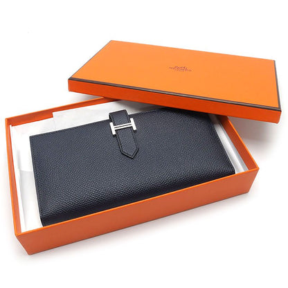 Hermes Bearn Souffle Wallet Dark Navy — view 9