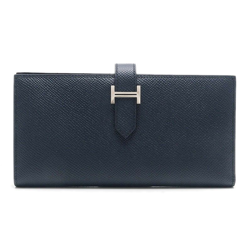 Hermes Bearn Souffle Wallet Dark Navy