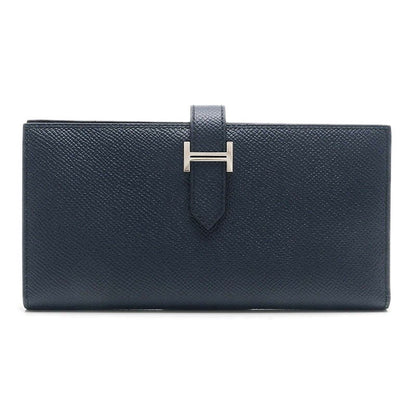 Hermes Bearn Souffle Wallet Dark Navy