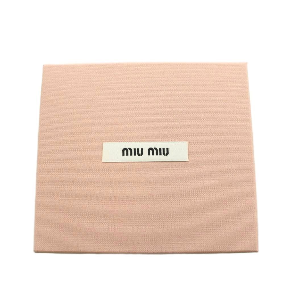 Miu Miu Miu Wallet Bifold Coin Purse Dot Studs Leather Pink — view 9