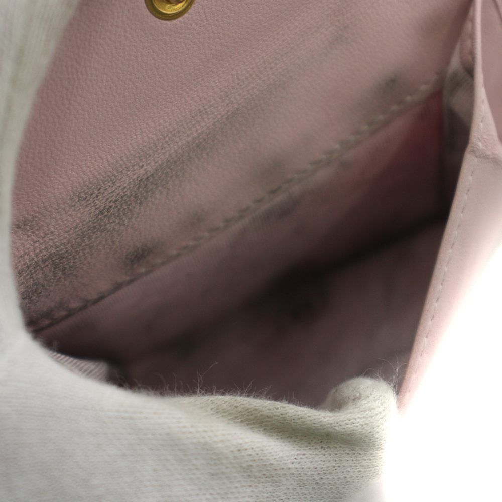 Miu Miu Miu Wallet Bifold Coin Purse Dot Studs Leather Pink — view 8
