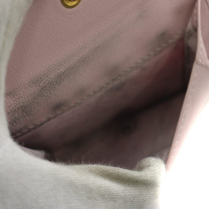 Miu Miu Miu Wallet Bifold Coin Purse Dot Studs Leather Pink — view 8