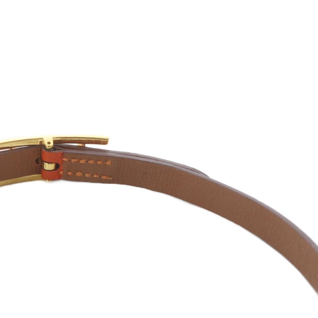 Hermes Behapi Double Tour XS Bracelet Orange Gold — view 5