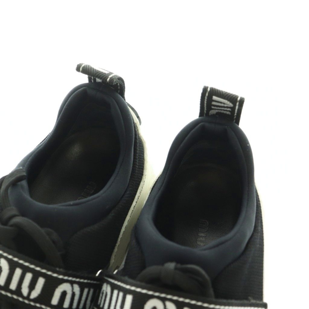 Miu Miu Miu Maglia Maria Sneakers Shoes 37.5 Black 613 — view 4