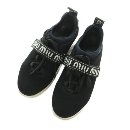 Miu Miu Miu Maglia Maria Sneakers Shoes 37.5 Black 613 — view 2