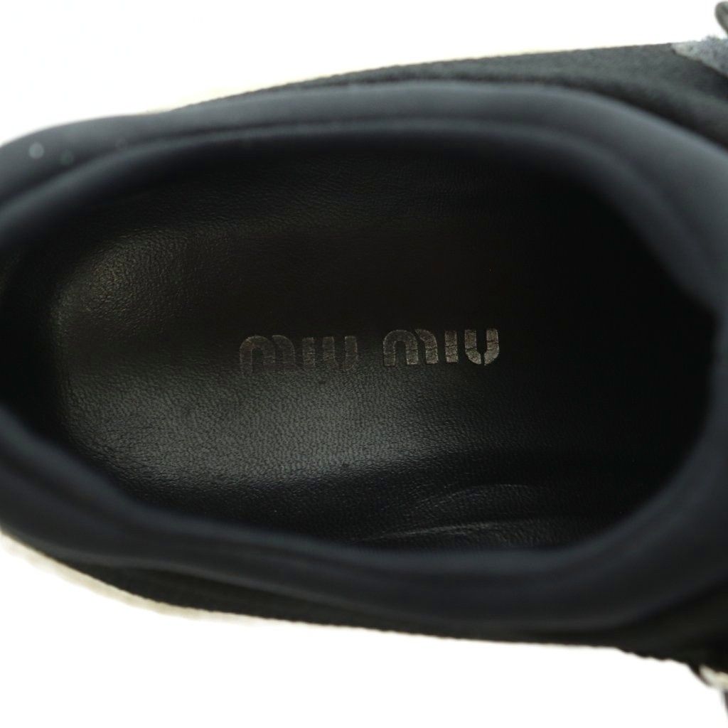 Miu Miu Miu Maglia Maria Sneakers Shoes 37.5 Black 613 — view 7