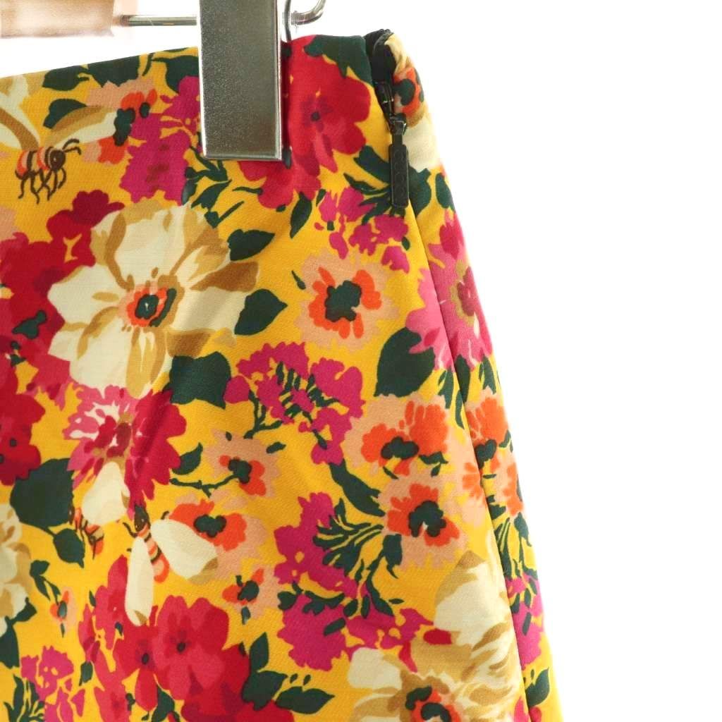 Gucci Skirt Bee Floral Knee Length 36 Yellow SY — view 3