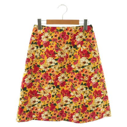 Gucci Skirt Bee Floral Knee Length 36 Yellow SY