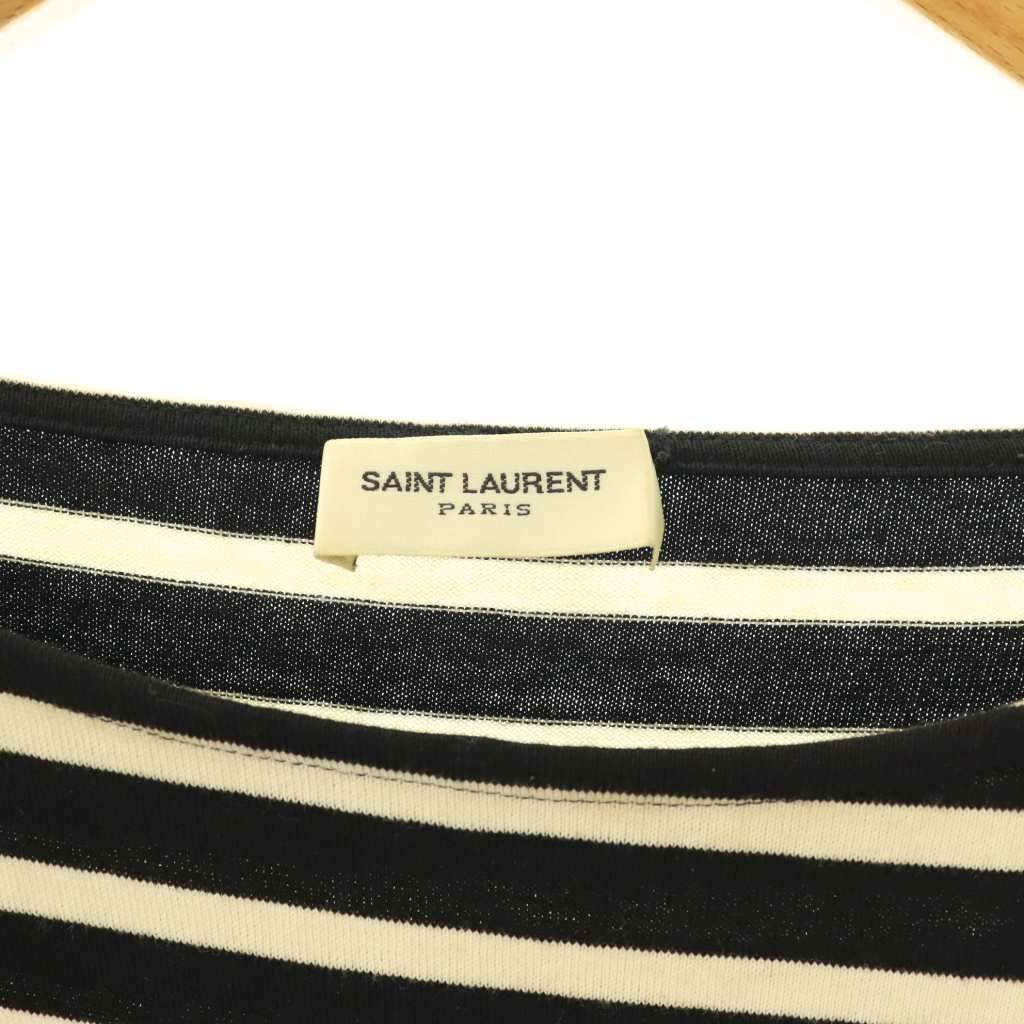 Saint Laurent Paris Byedis Liman Border Top Pullover Xs Black Ivory Df Sweater — view 5