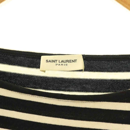 Saint Laurent Paris Byedis Liman Border Top Pullover Xs Black Ivory Df Sweater — view 5
