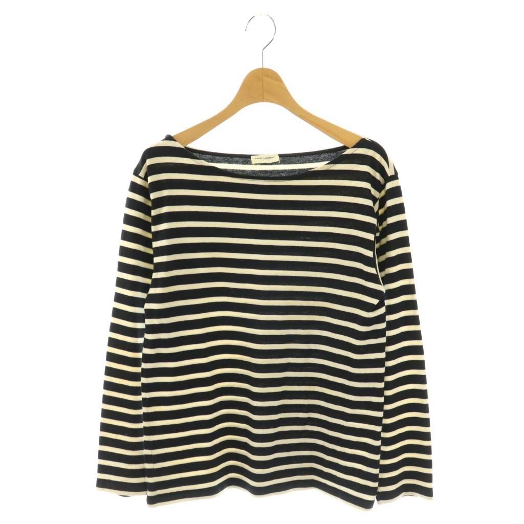 Saint Laurent Paris Byedis Liman Border Top Pullover Xs Black Ivory Df Sweater