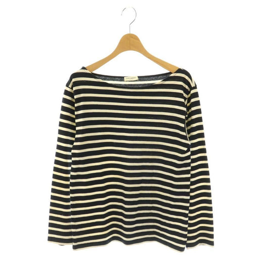 Saint Laurent Paris Byedis Liman Border Top Pullover Xs Black Ivory Df Sweater