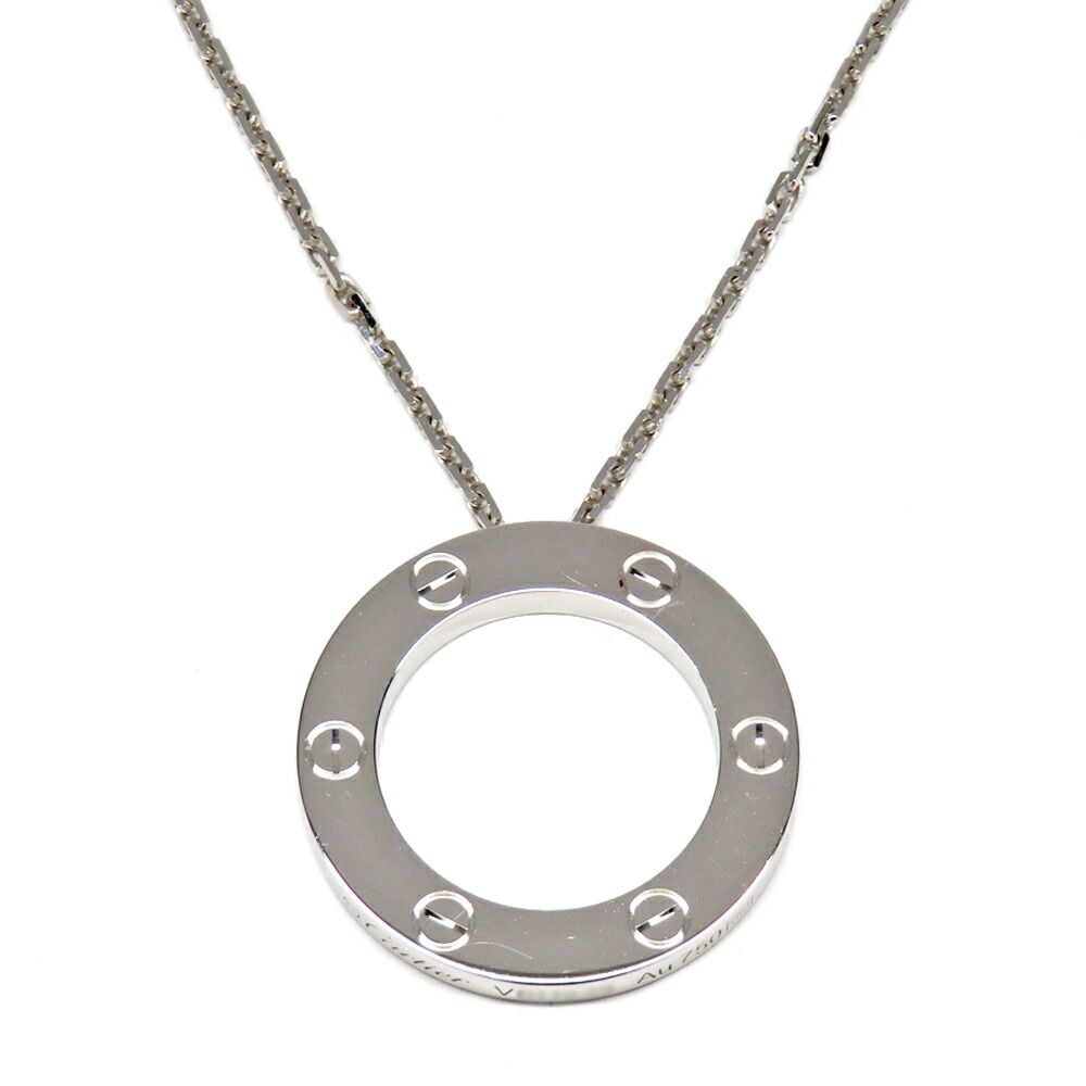 Cartier Love Pendant Necklace 750 White Gold