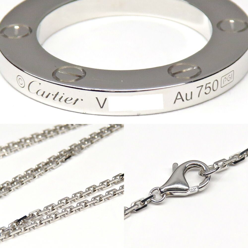 Cartier Love Pendant Necklace 750 White Gold — view 8