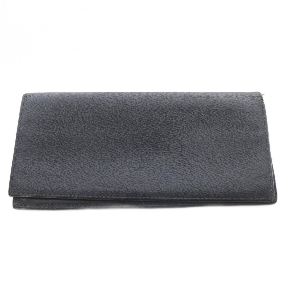 Loewe Bifold Wallet with Coin Purse Leather Logo Black