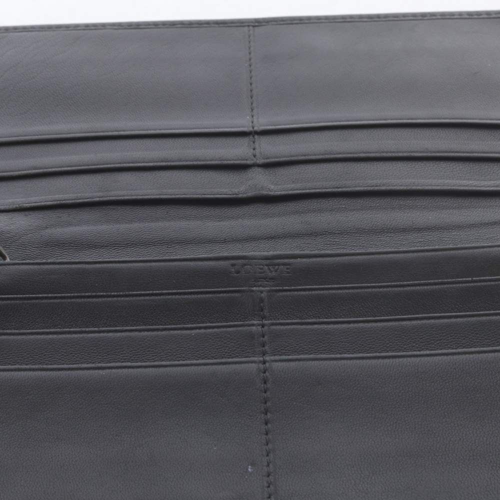 Loewe Bifold Wallet with Coin Purse Leather Logo Black — view 6