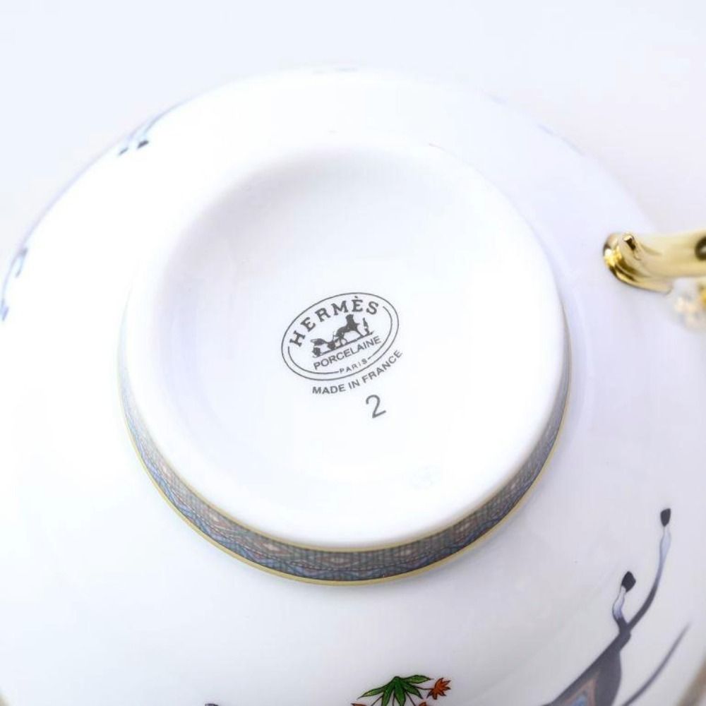 Hermes Cheval D'orient Tea Cup & Saucer Pair Luxury Western Tableware Tea C S — view 3