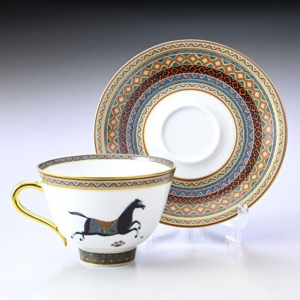 Hermes Cheval D'orient Tea Cup & Saucer Pair Luxury Western Tableware Tea C S