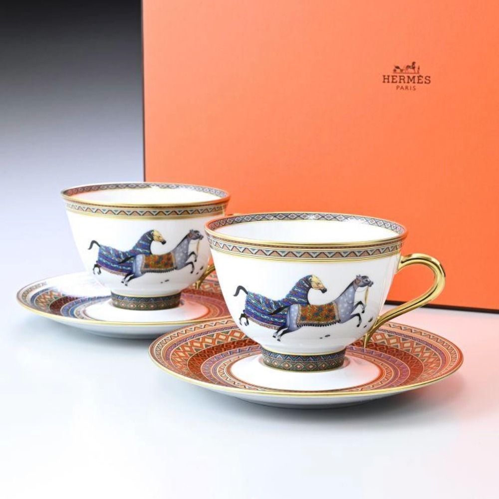 Hermes Cheval D'orient Tea Cup & Saucer Pair Luxury Western Tableware Tea C S — view 6