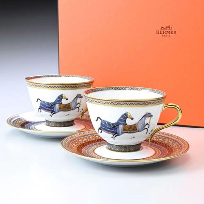 Hermes Cheval D'orient Tea Cup & Saucer Pair Luxury Western Tableware Tea C S — view 6
