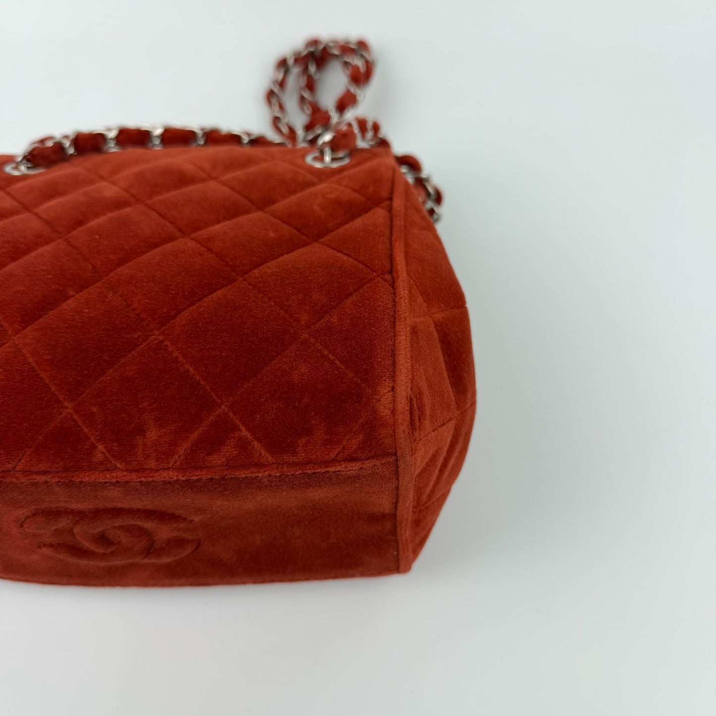 Chanel CC Logo Quilted Chang en Shoulder Bag Red 4 Vinte Ji Su Hboc — view 9