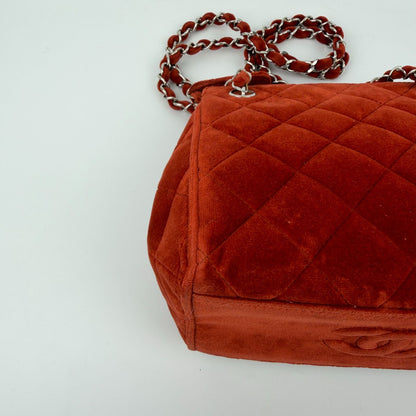 Chanel CC Logo Quilted Chang en Shoulder Bag Red 4 Vinte Ji Su Hboc — view 7