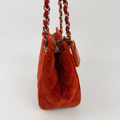 Chanel CC Logo Quilted Chang en Shoulder Bag Red 4 Vinte Ji Su Hboc — view 5