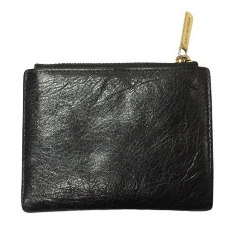 Balenciaga Compact Wallet Mini Monaco Black Leather — view 2