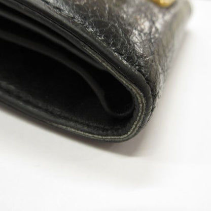 Balenciaga Compact Wallet Mini Monaco Black Leather — view 5