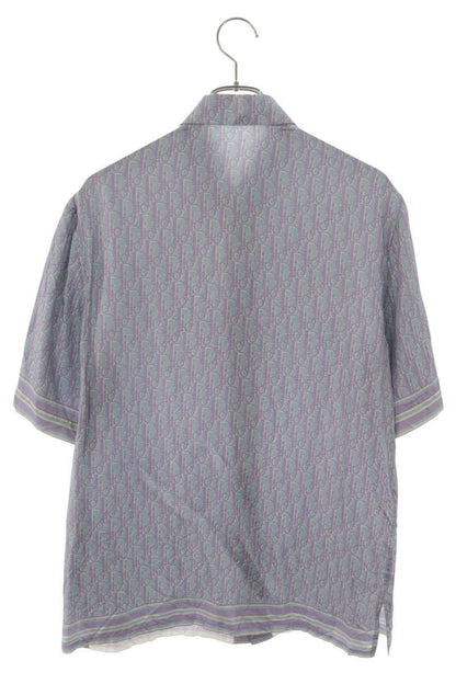 Dior Oblique Allover Pattern Silk Short Sleeve Shirt 38 — view 2