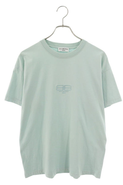 Balenciaga Logo Embroidered Crew Neck T-Shirt