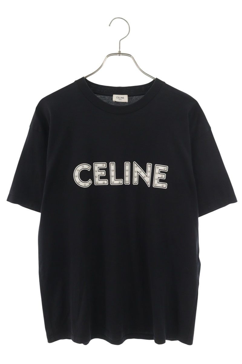 Celine Studded Logo Print T-Shirt