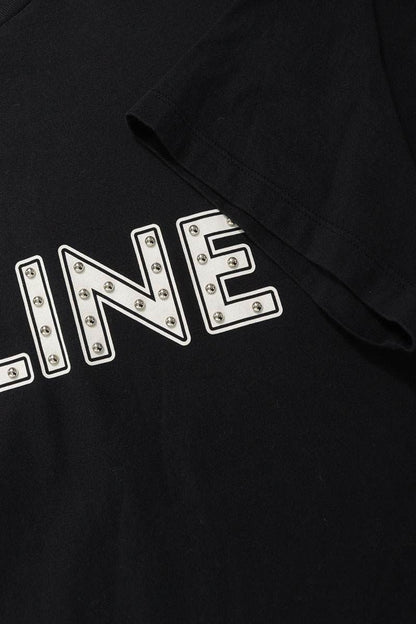 Celine Studded Logo Print T-Shirt — view 3