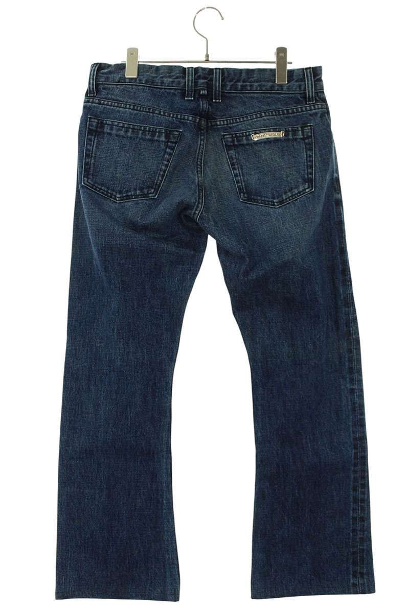 Chrome Hearts RS Bootleg 5 Pkt Dnm Pant Cross Ball Button Boots Cut Denim Pants — view 2