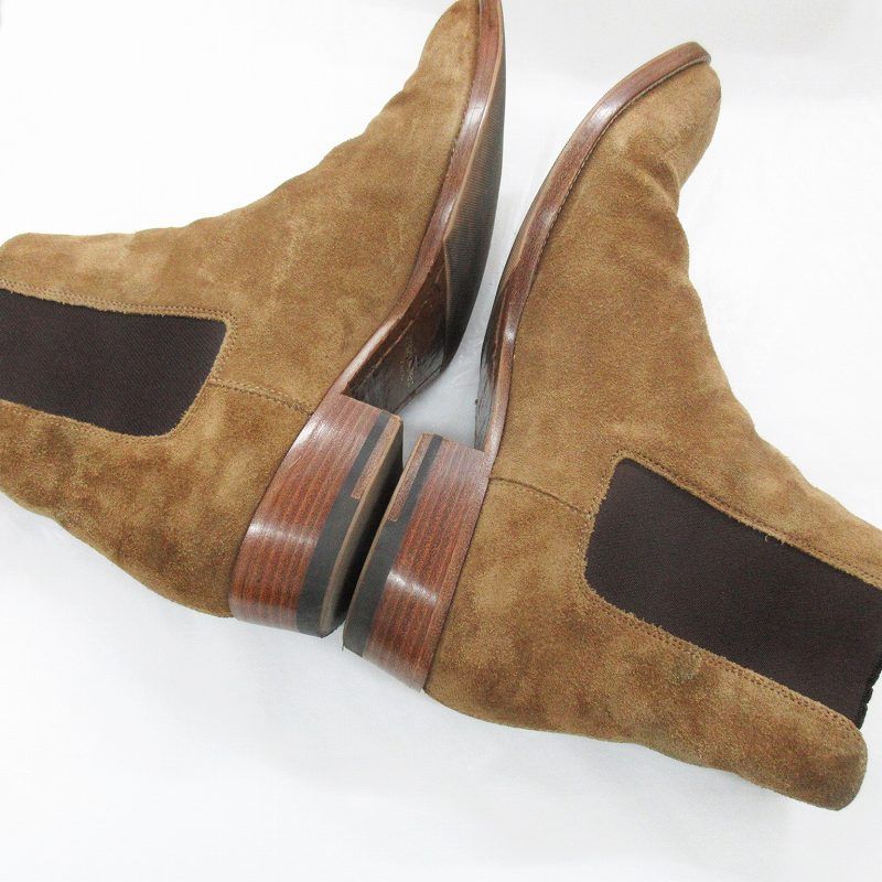 Saint Laurent Paris 41 Wyatt Suede Chelsea Boots Side Gore Leather Camel — view 8